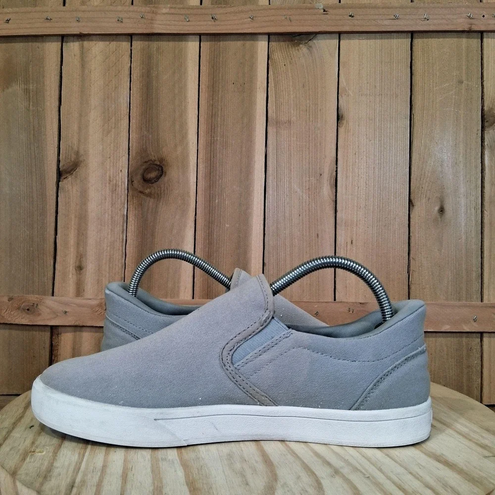 Kizik‎ Venice Shoes Womens 9 Gray Canvas Slip On Comfort Hands Free Sneakers